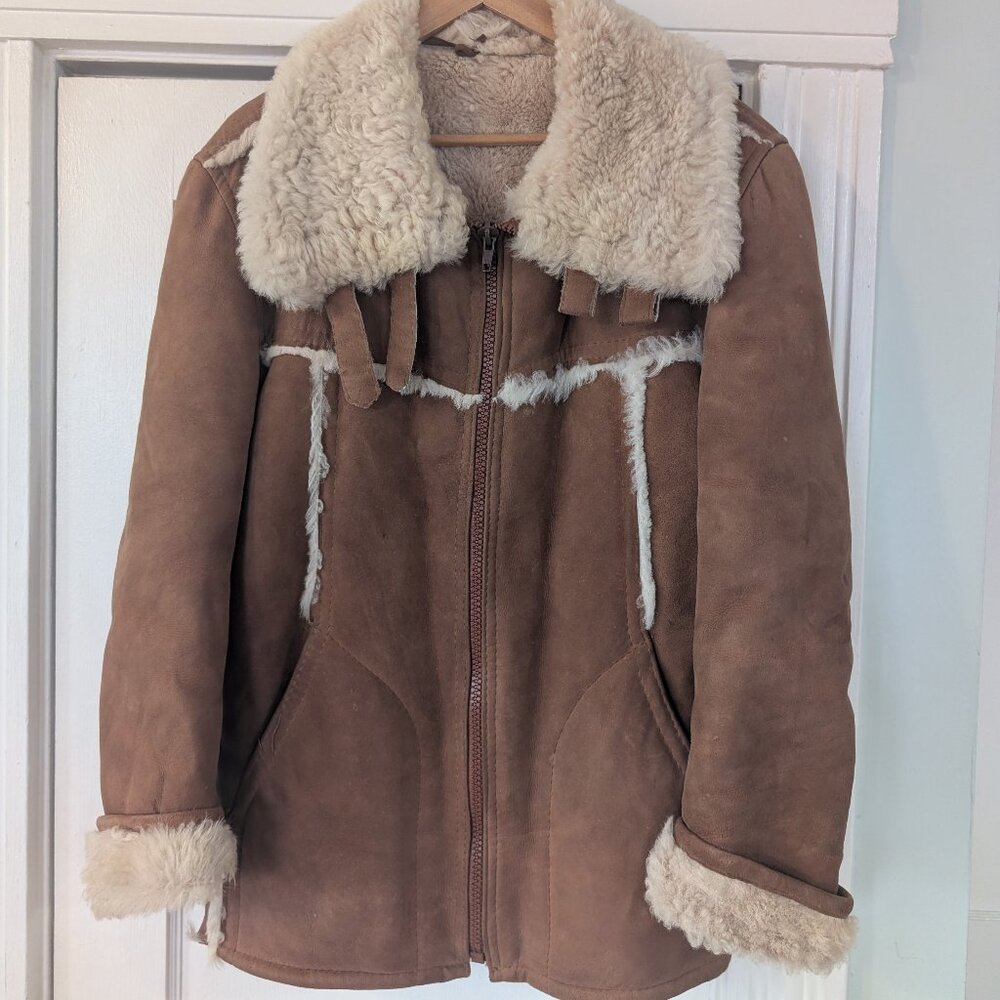 Darkhan Mongolian Vintage 70s Real Sheepskin Penny Lane Coat